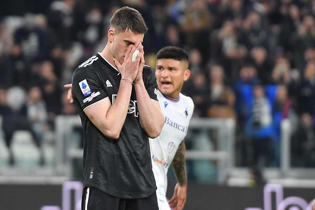 Juventus, Vlahovic salta l’Inter: infortunio per l’attaccante