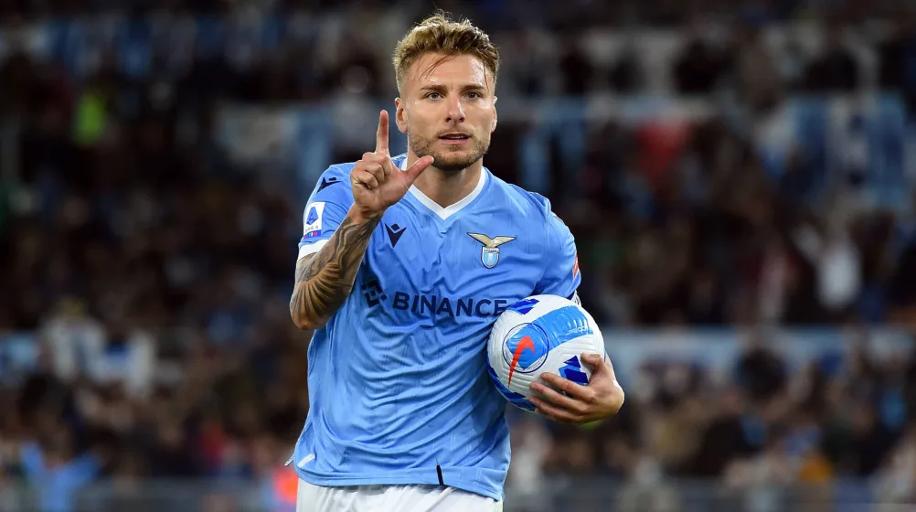 L'attaccante della Lazio Ciro Immobile